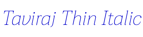 Taviraj Thin Italic font